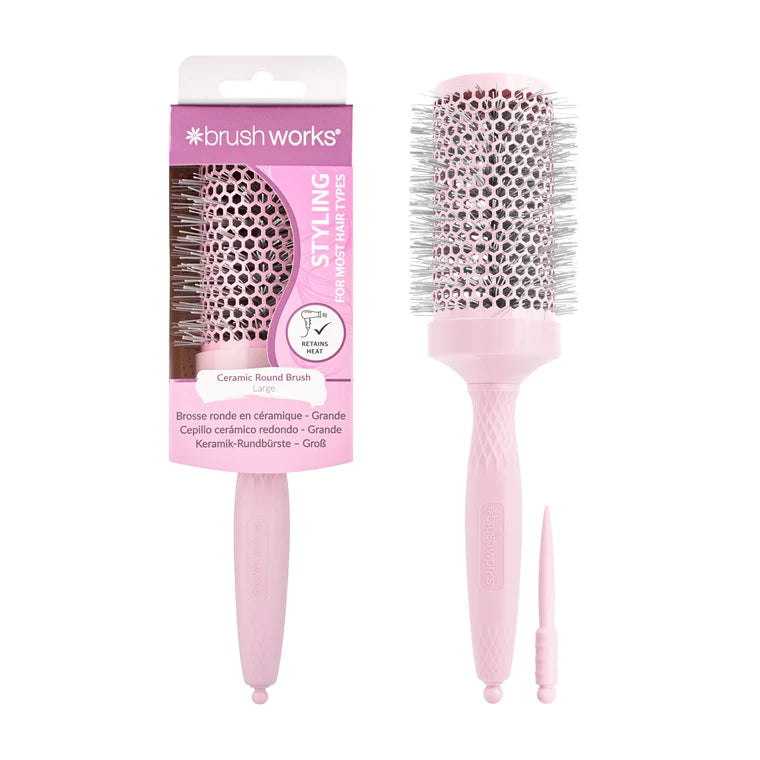 Brushworks Ceramic Round Brush (Large) – Furçë Profesionale për Tharje