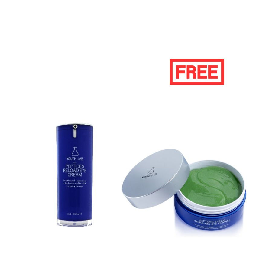 Youth Lab Peptides Reload Eye Cream + Youth Lab Peptides Spring Hydra-Gel Eye Patches - 60 pcs.