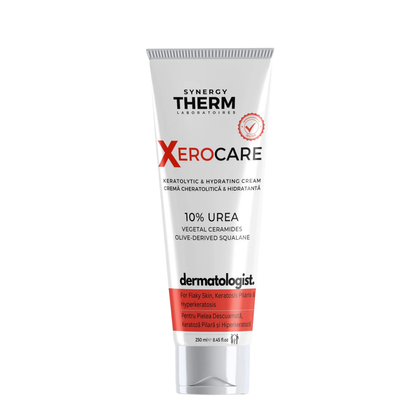 Synergy Therm Xerocare Moisturizing &amp; Mildly Keratolytic Cream With 10% Urea, Plant-based Ceramides &amp; Olive-derived Squalane – 250ml