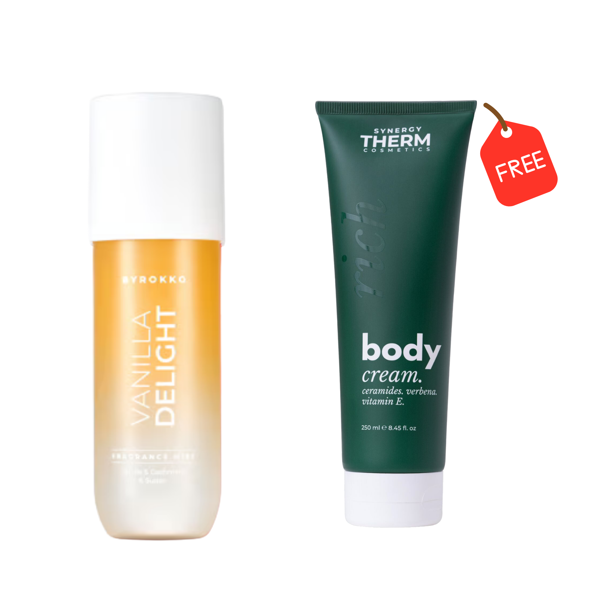 1+1 FALAS 1+1 FALAS Byrokko Berry Bliss Body Mist 150ml + Synergy Therm Rich Body Cream 250 ml + Synergy Therm Rich Body Cream 250 ml