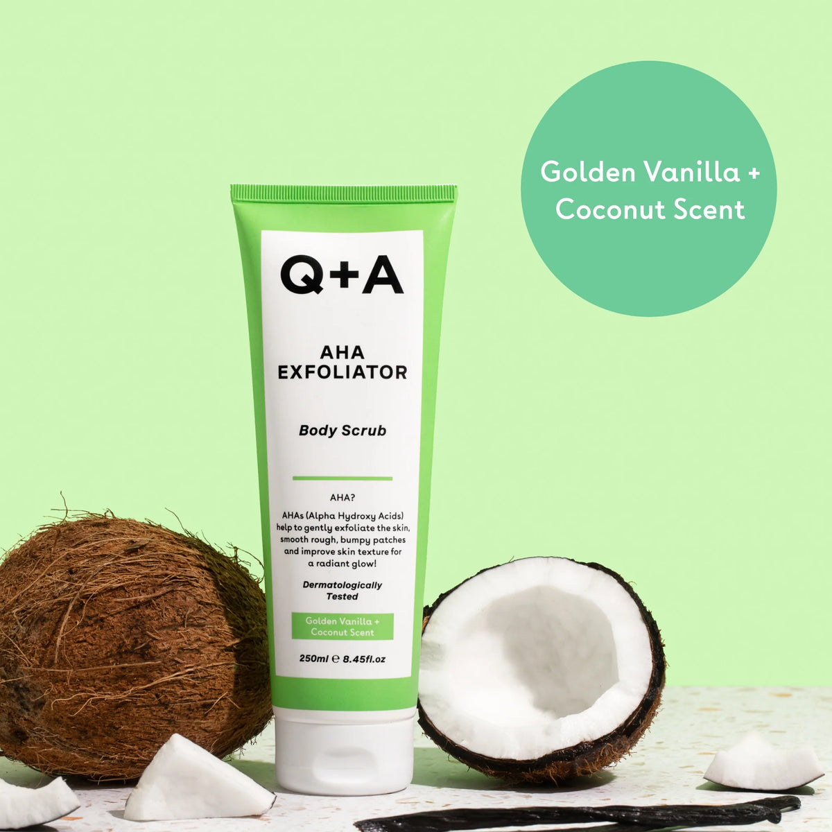 Q+A AHA Exfoliator Body Scrub 250ml