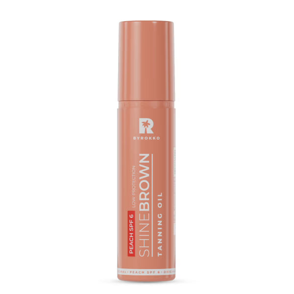 Byrokko Shine Brown Peach Oil SPF 6 150ml – Vaj Nxirjeje