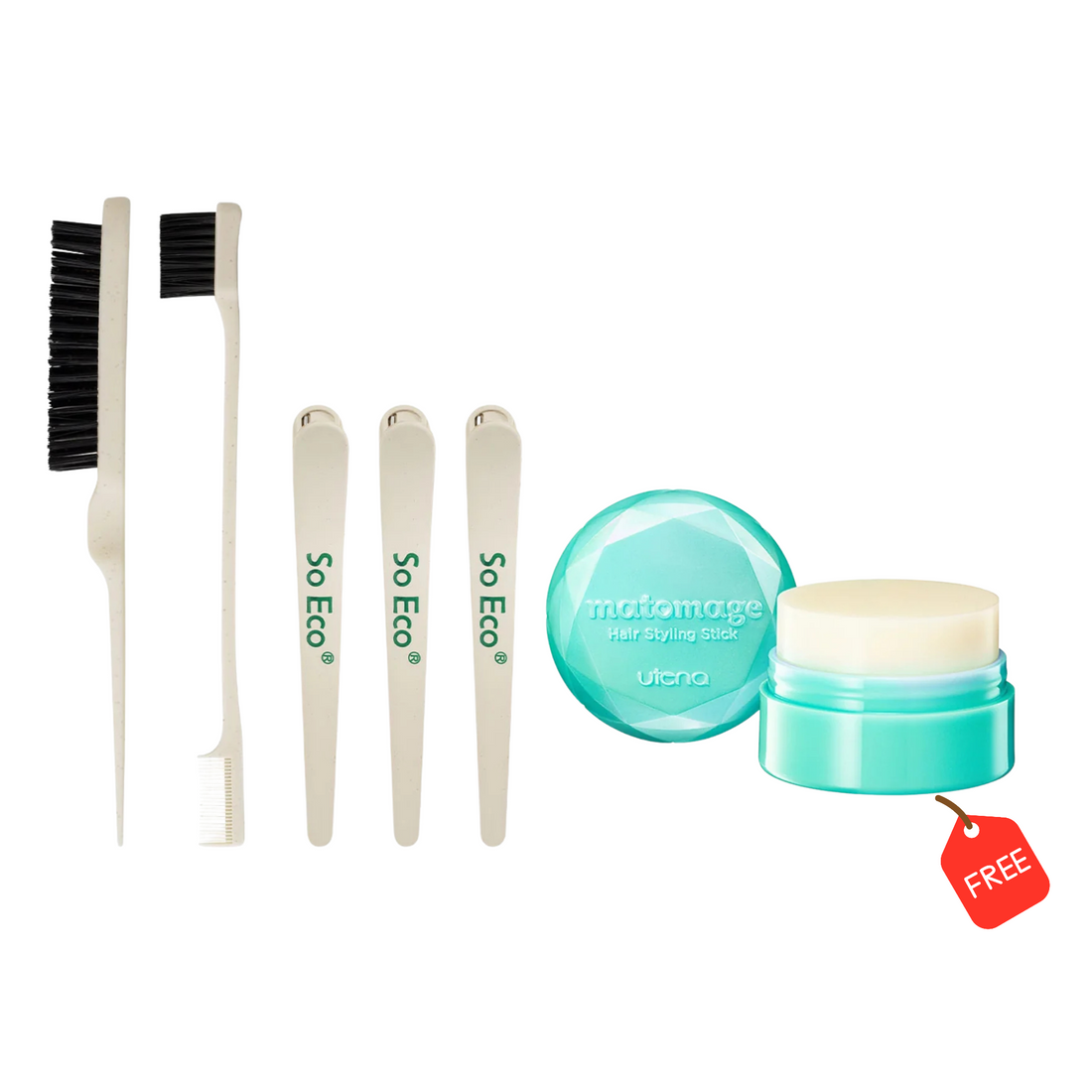 1+1 FALAS So Eco Slick & Style Set+ Utena Matomage Hair Styling Stick Strong Hold 13gr