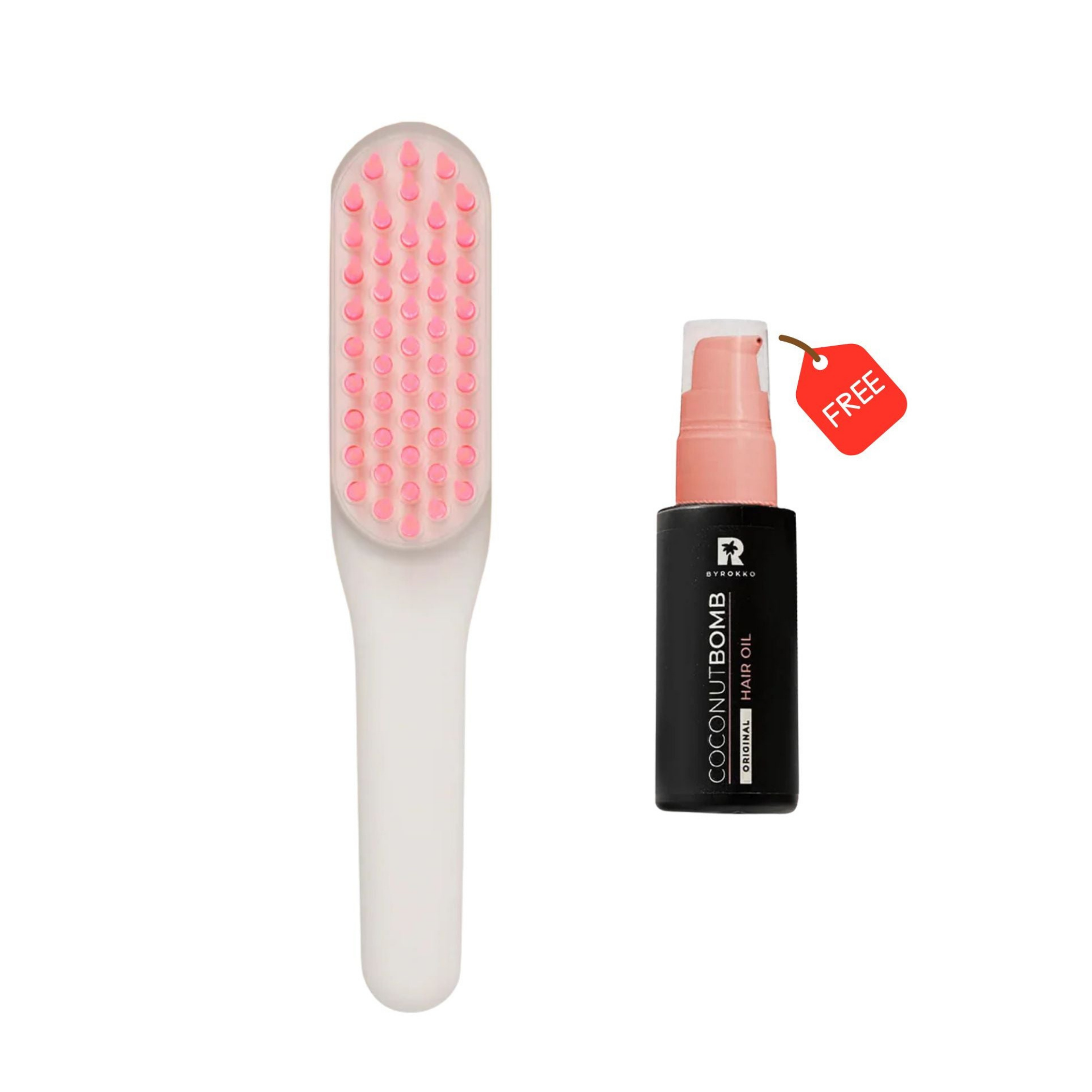 1+1 FALAS Stylpro Root Renew Red Light Hairbrush+ Byrokko Coconut Bomb Hair Oil 50ml