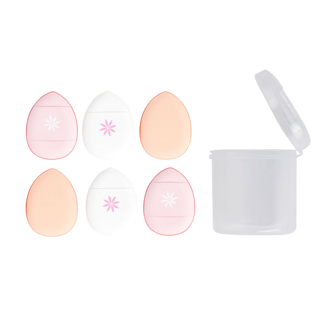 Brushworks Mini Pillow Puffs – 6 Pack