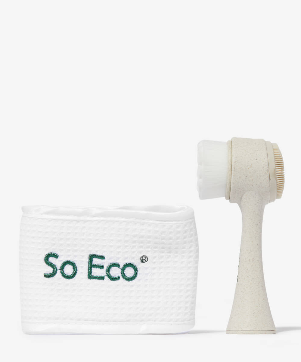 So Eco Biodegradable Facial Cleansing Brush and Waffle Headband Sets