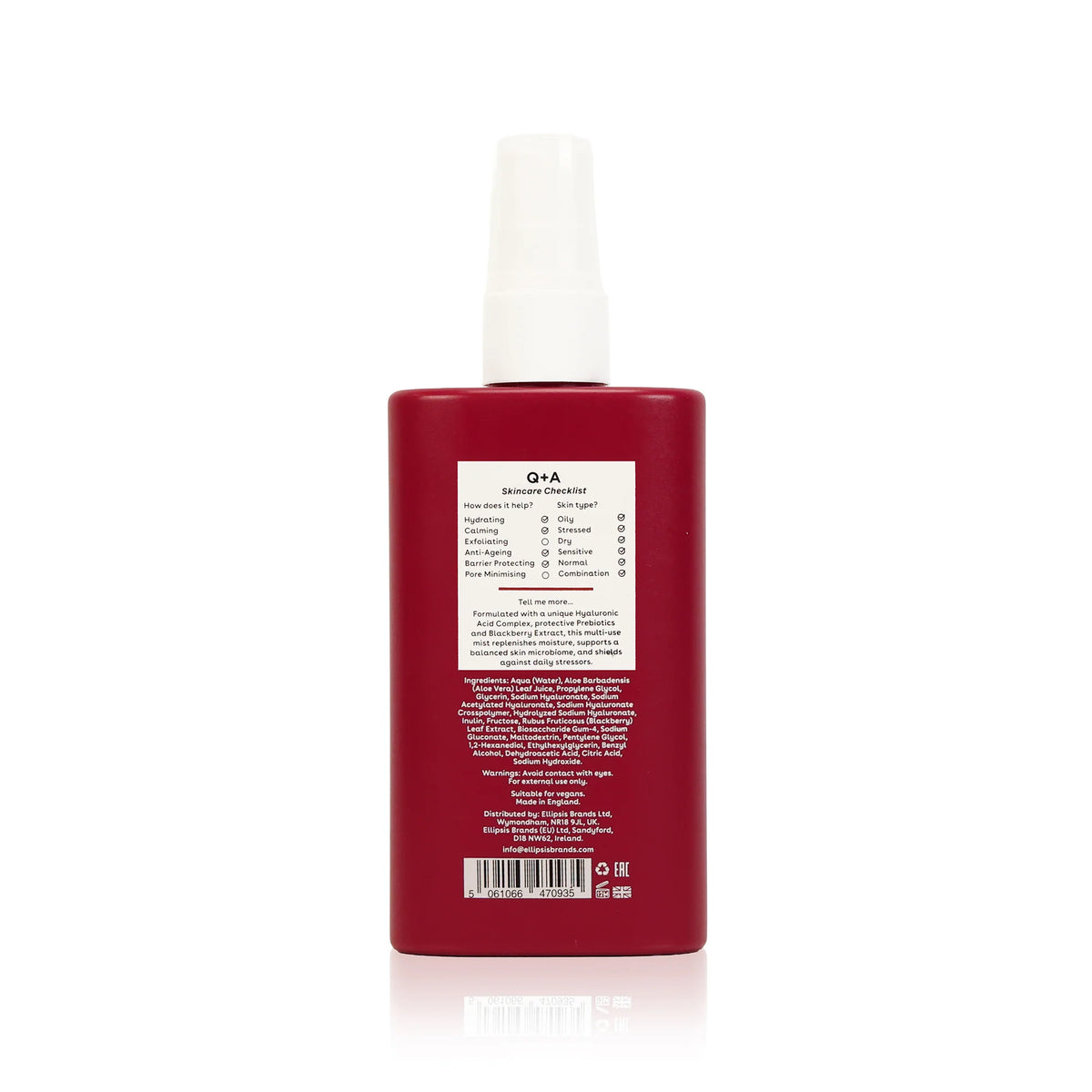 Q+A Hyaluronic Acid Hydrating Face Mist 100ml