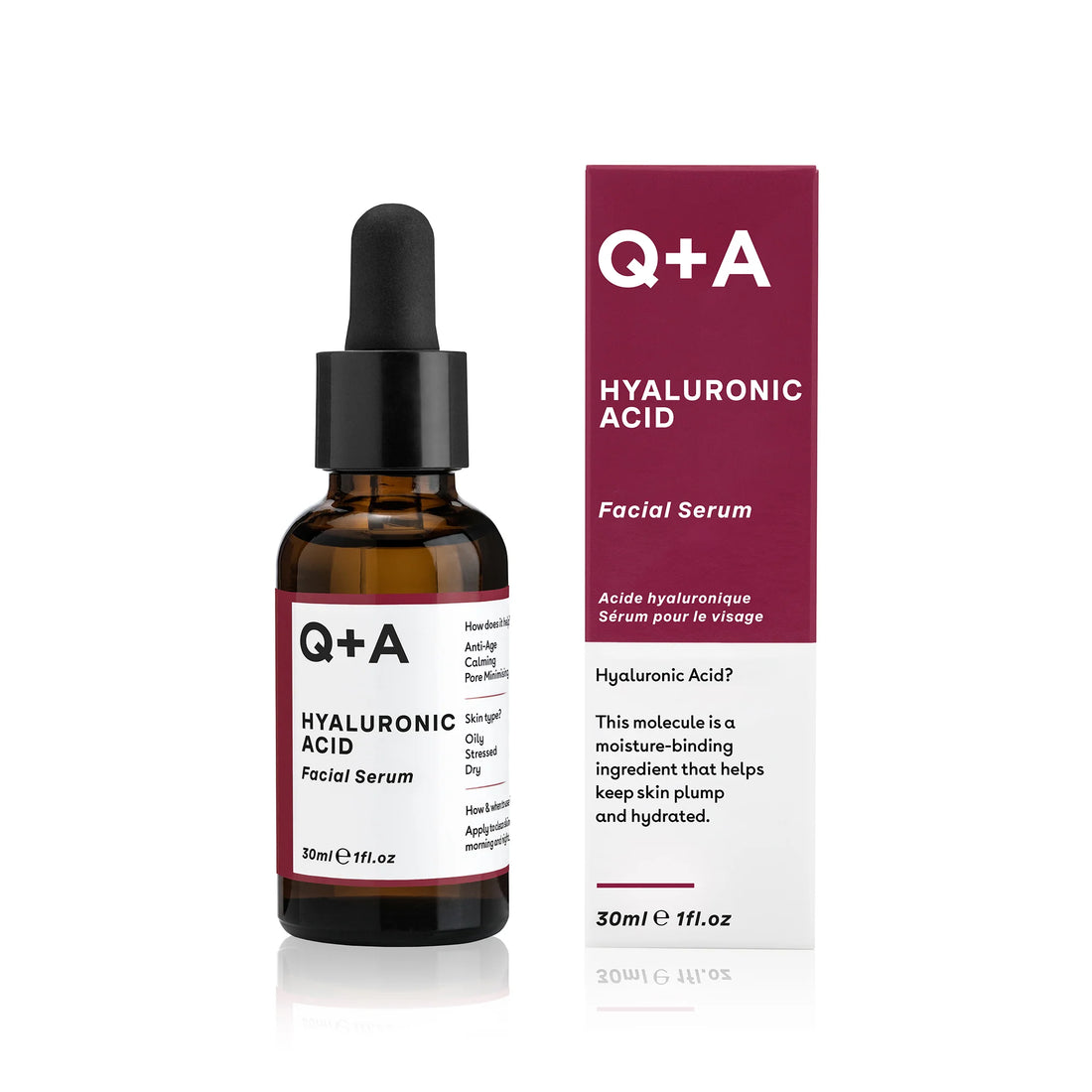 Q+A Hyaluronic Acid Facial Serum 30ml