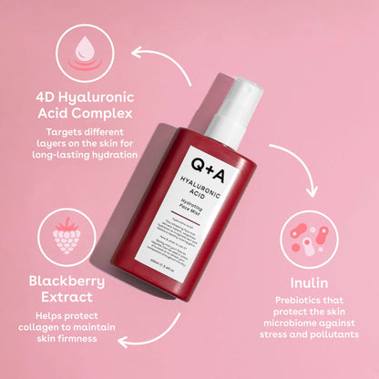 Q+A Hyaluronic Acid Hydrating Face Mist 100ml