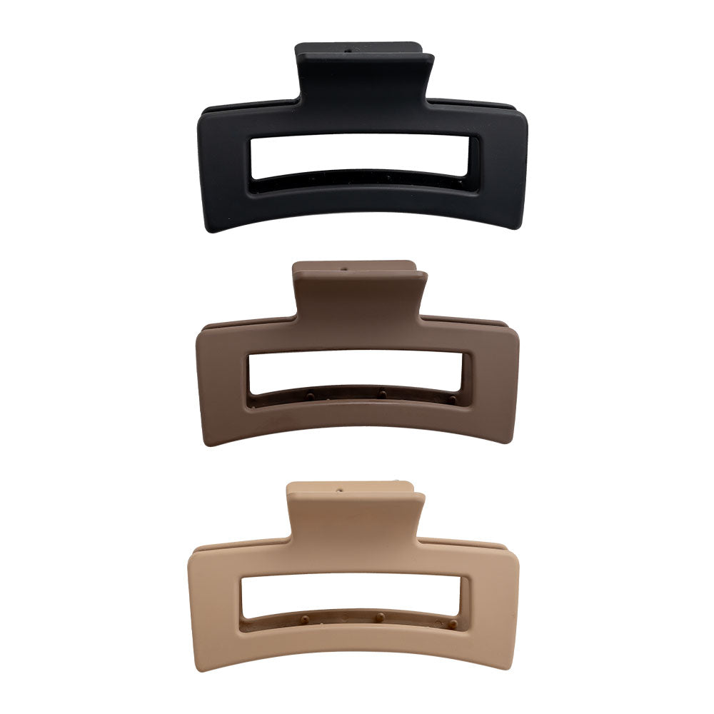 Brushworks Classic Claw Clips – 3 Pack