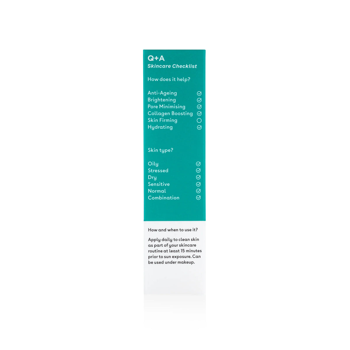 Q+A Niacinamide SPF 50 Balancing Daily Sunscreen 50ml