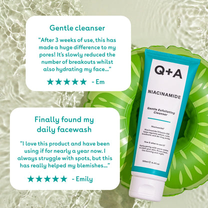 Q+A Niacinamide Gentle Exfoliating Cleanser 125 ml