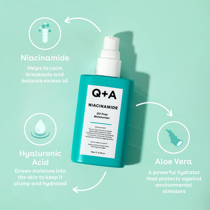 Q+A Niacinamide Oil-Free Moisturiser 75ml