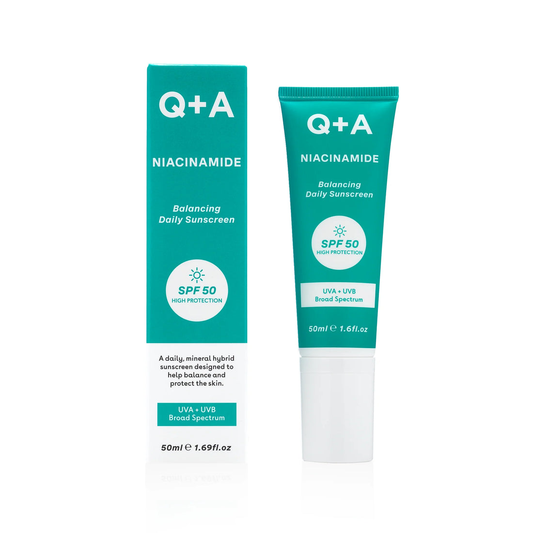 Q+A Niacinamide SPF 50 Balancing Daily Sunscreen 50ml