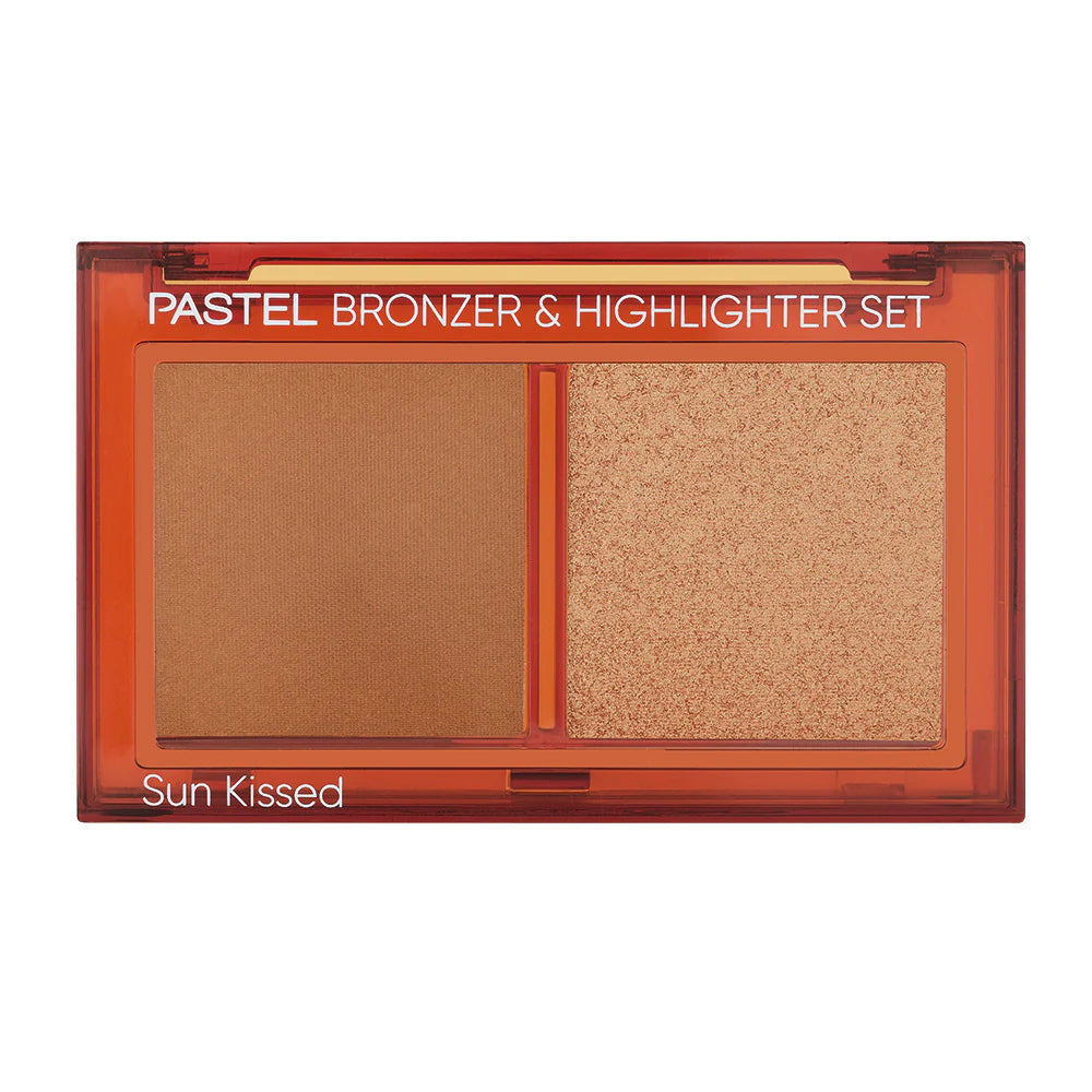 Pastel Profashion Bronzer&amp;Highlighter Set Sun Kissed 02 Tan Bronze &amp; Heat Glow