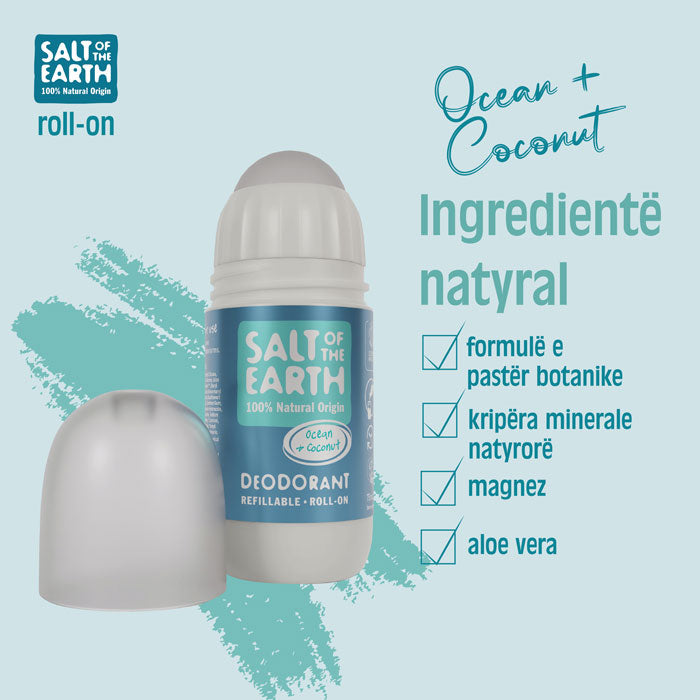 Salt of the Earth Deodorant Roll On Ocean + Coconut 75ml