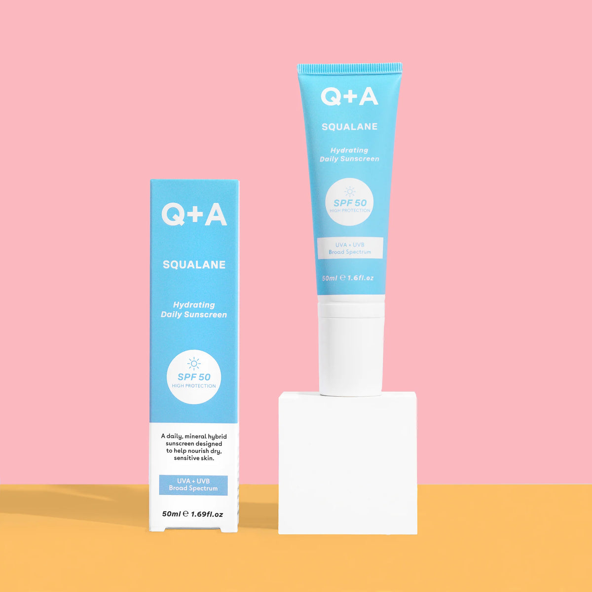 Q+A Squalane SPF 50 Hydrating Daily Sunscreen 50ml