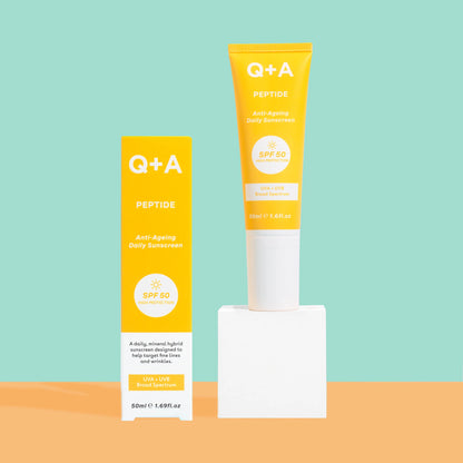 Q+A Peptide SPF 50 Anti-Ageing Daily Sunscreen 50ml