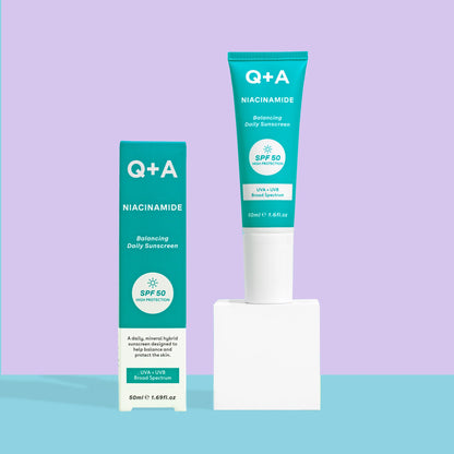 Q+A Niacinamide SPF 50 Balancing Daily Sunscreen 50ml