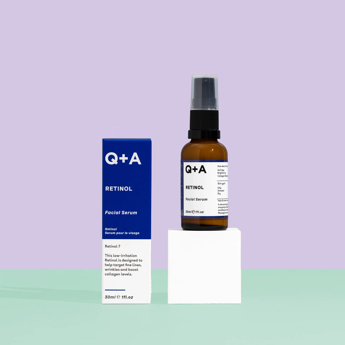 Q+A Retinol 0.2% Facial Serum 30ml