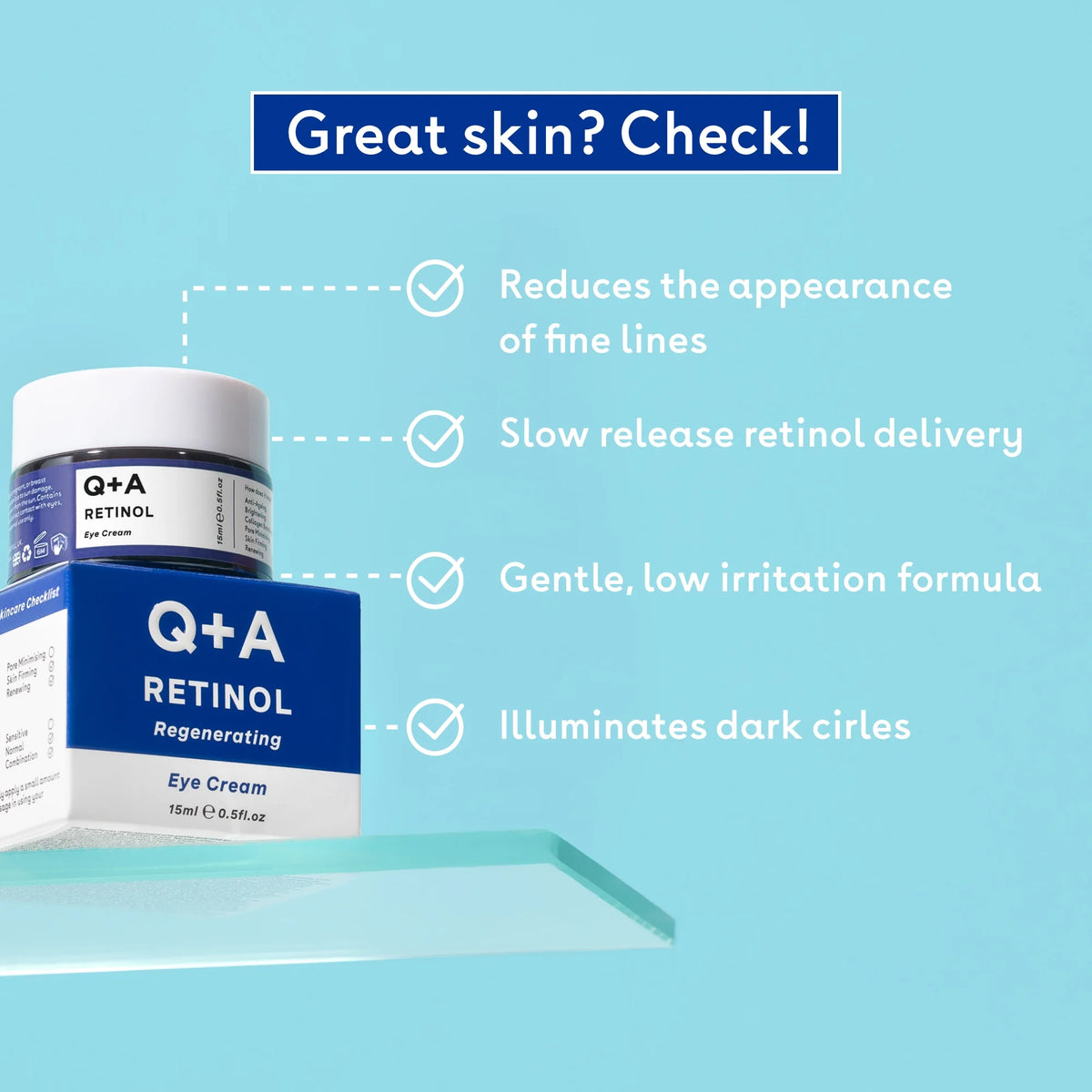Q+A Retinol Eye Cream 15ml