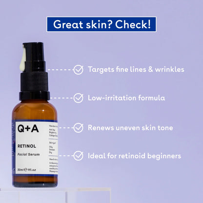 Q+A Retinol 0.2% Facial Serum 30ml