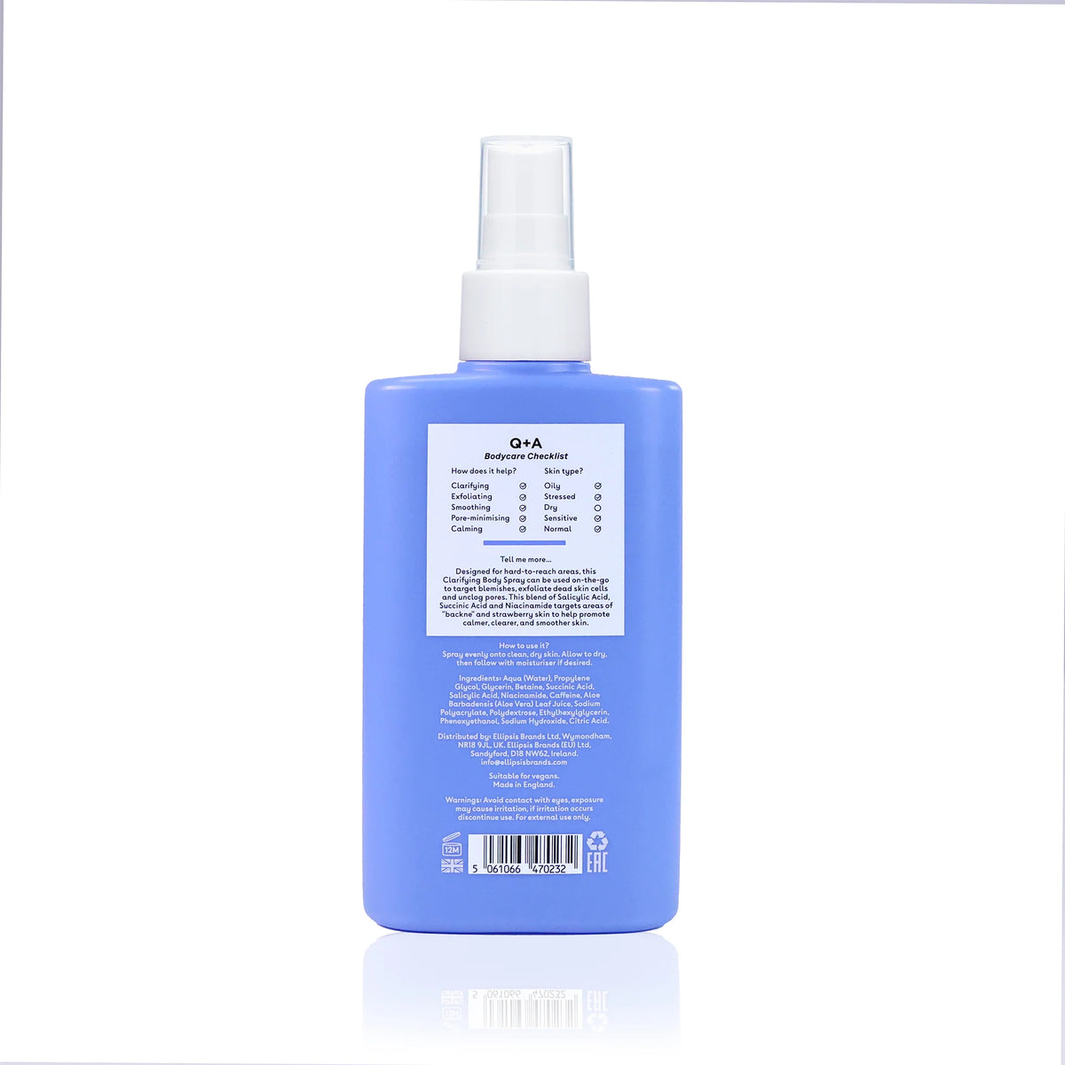 Q+A Salicylic Acid Body Spray 150ml