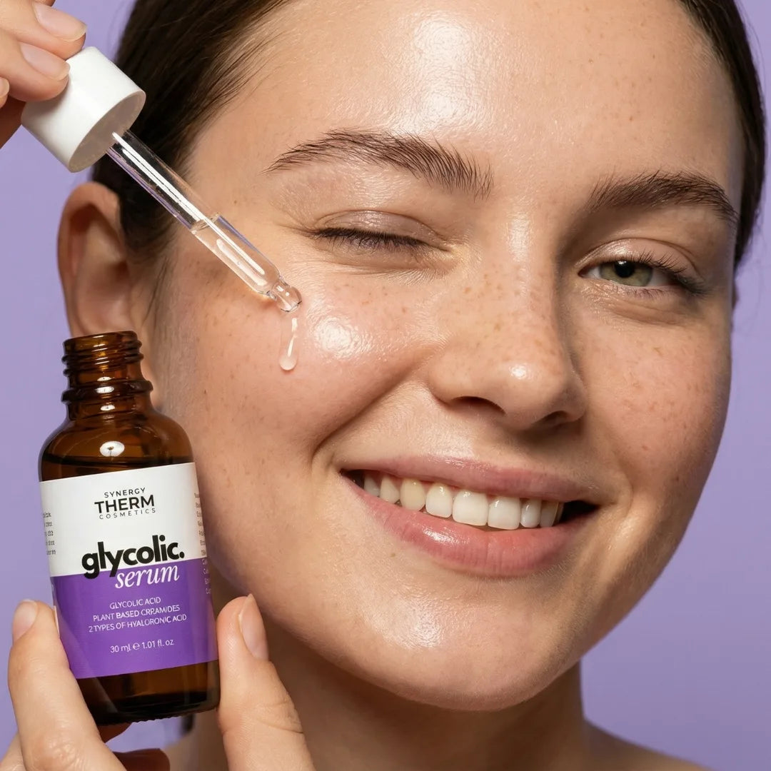 Synergy Therm Glycolic Acid Facial Serum with Ceramides – Gentle Exfoliation &amp; Hydration 30ml