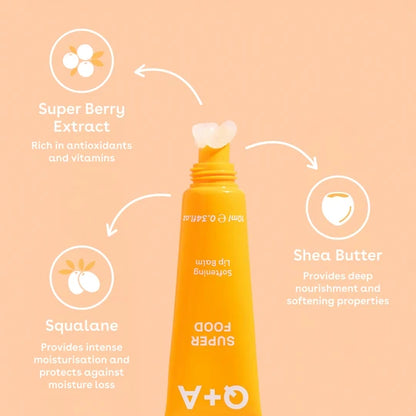 Q+A Super Food Softening Lip Balm 10ml