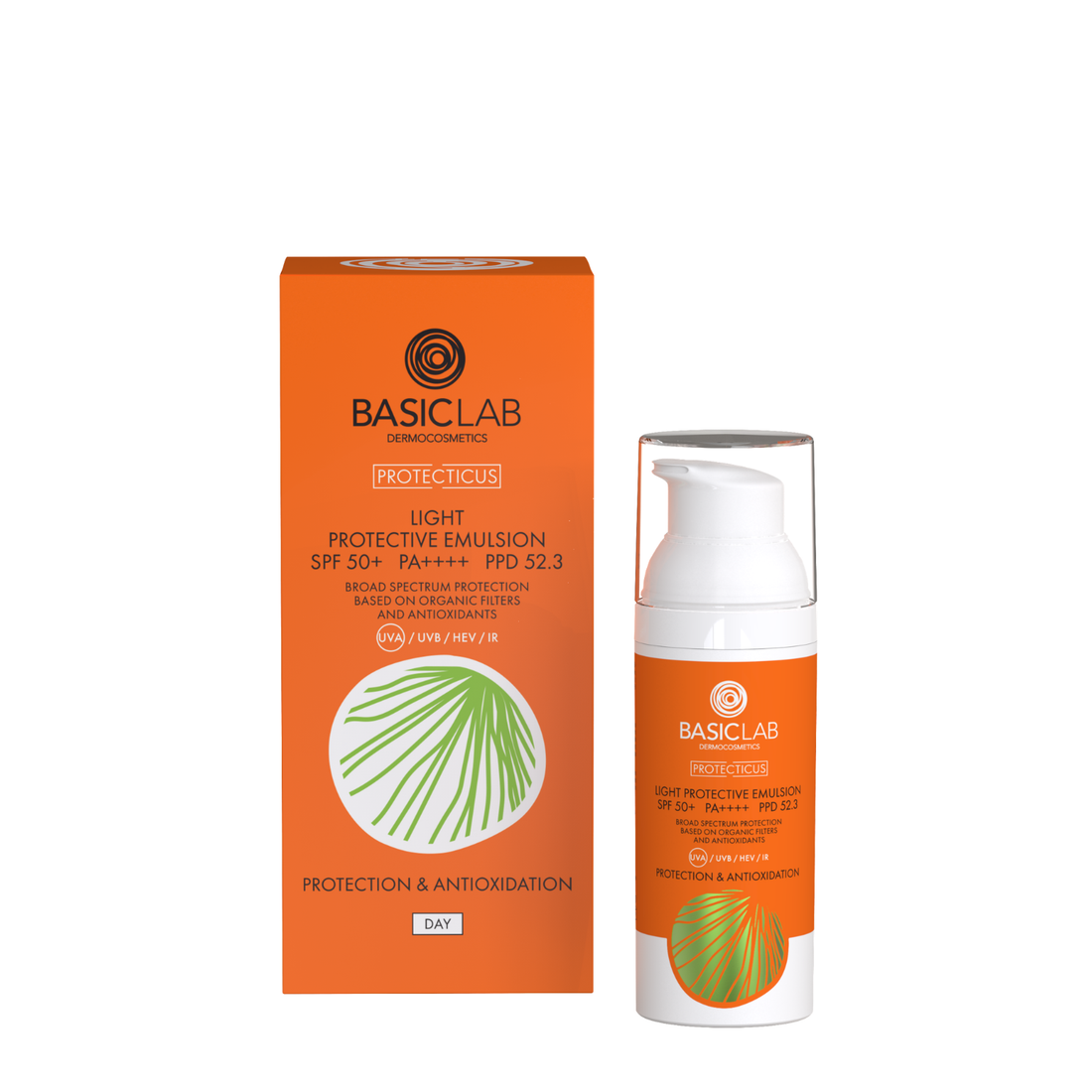 BasicLab Light Protective Emulsion SPF 50+ PPD 52.3 Prevention and Antioxidation 50ml