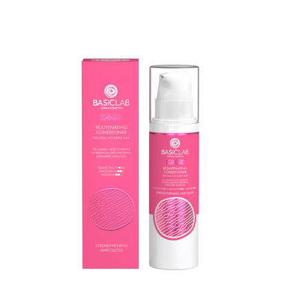 BasicLab Regenerating Conditioner, 2% Amino Acid Complex, Hydrolyzed Rice Protein, Ceramide Analogue, Strengthening and Shine 250ml