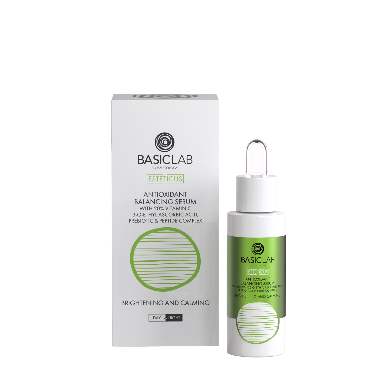 BasicLab Antioxidant Balancing Serum with Vitamin C 20% Brightening and Calming 30ml