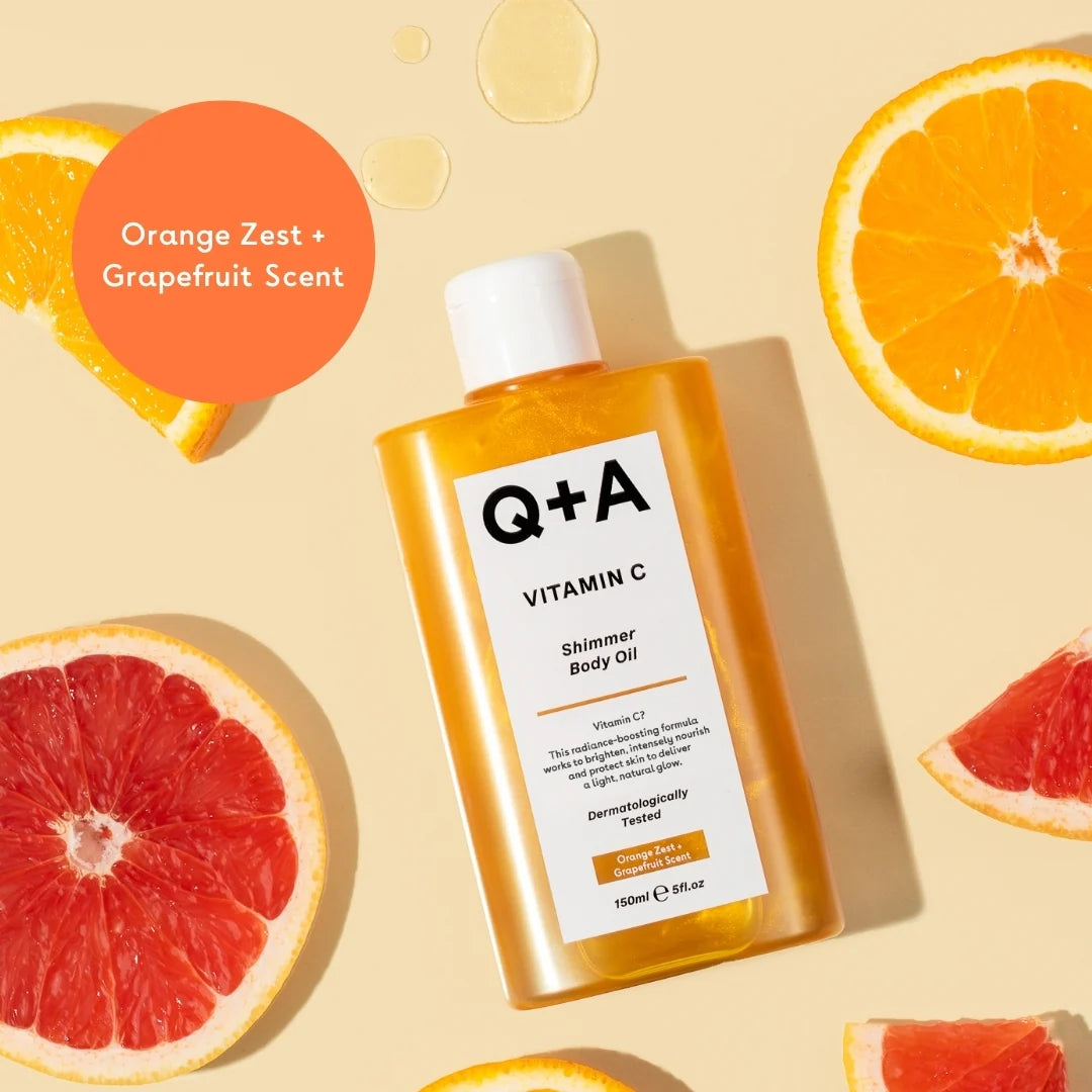 Q+A Vitamin C Shimmer Body Oil 150ml