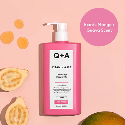 Q+A Vitamin A.C.E Cleansing Shower Oil 250ml