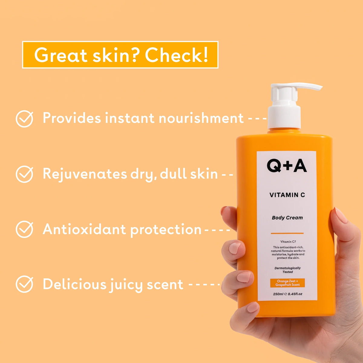 Q+A Vitamin C Body Cream 250ml