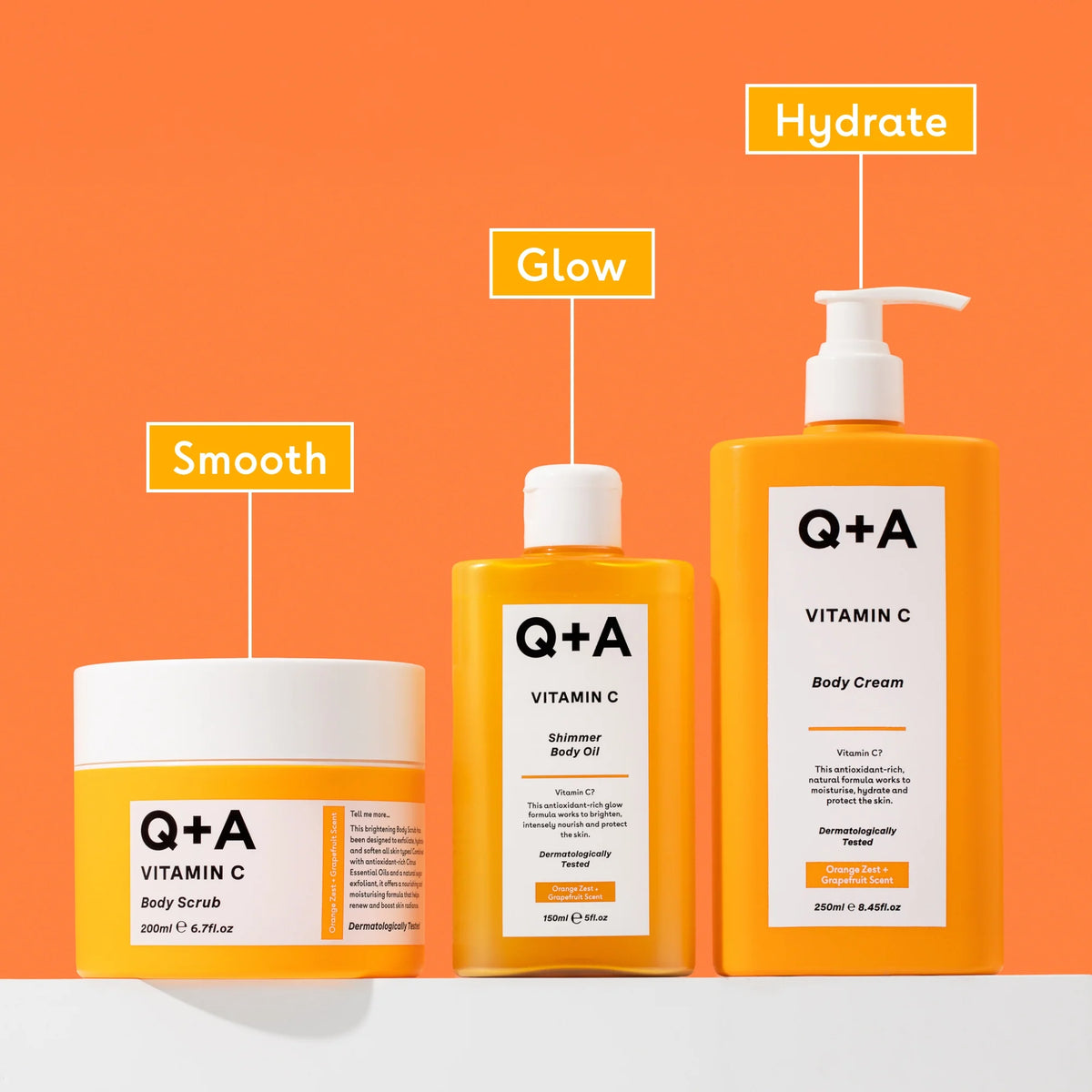 Q+A Vitamin C Body Cream 250ml