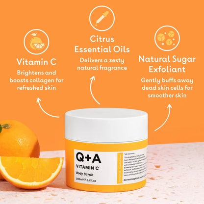 Q+A Vitamin C Body Scrub 200ml