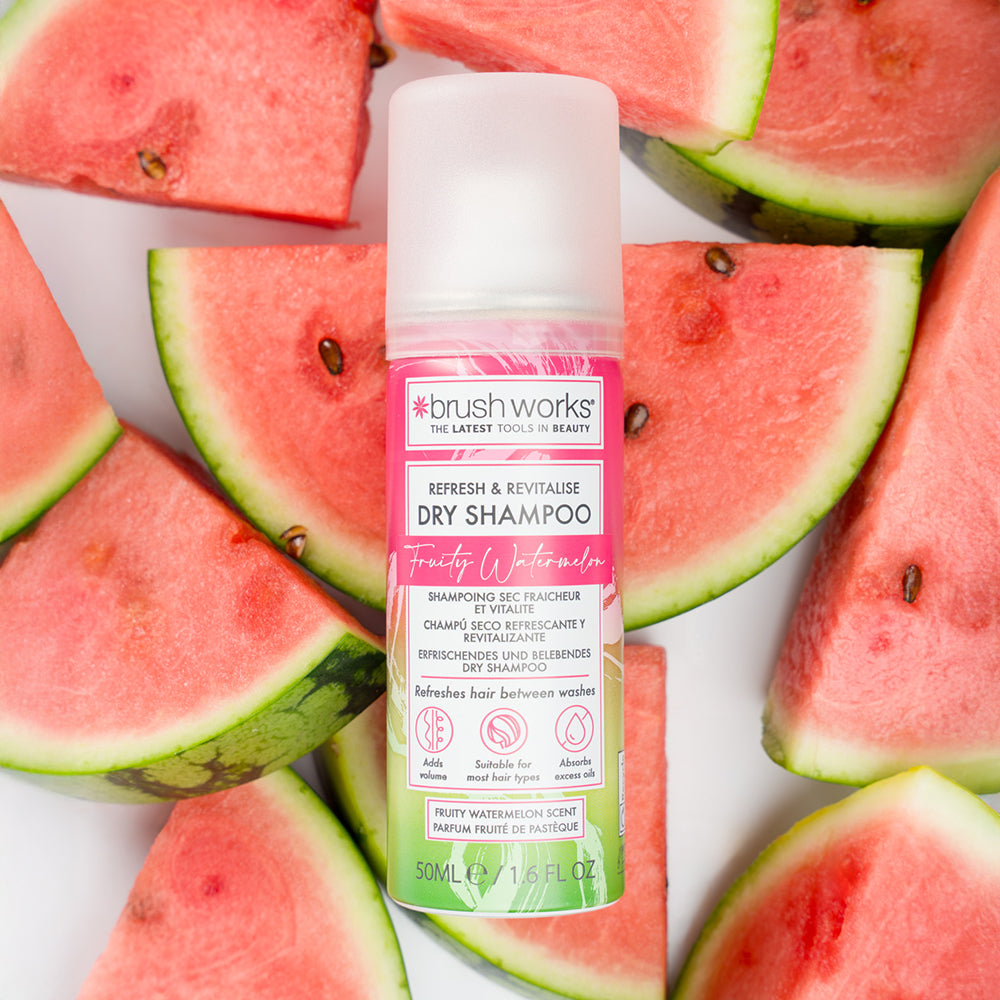 Brushworks Refresh &amp; Revitalise Fruity Watermelon Dry Shampoo  50ml