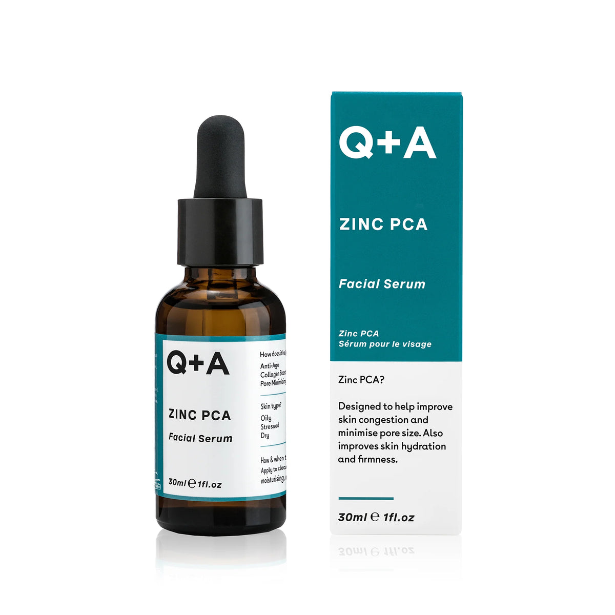 Q+A Zinc PCA Facial Serum 30ml