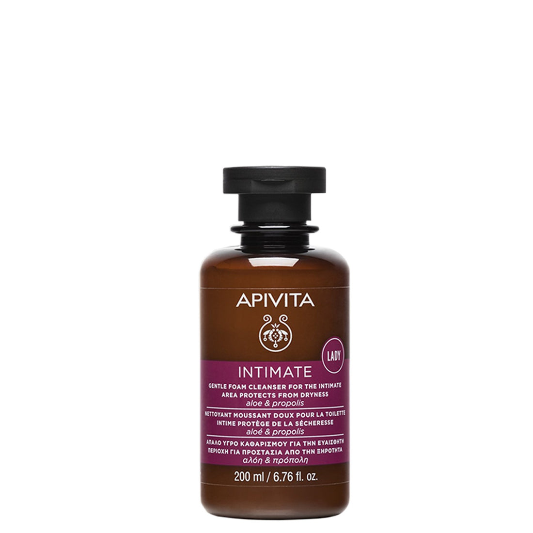 Apivita Intimate Care Gentle Foam Cleanser – Protects from Dryness 200 ml