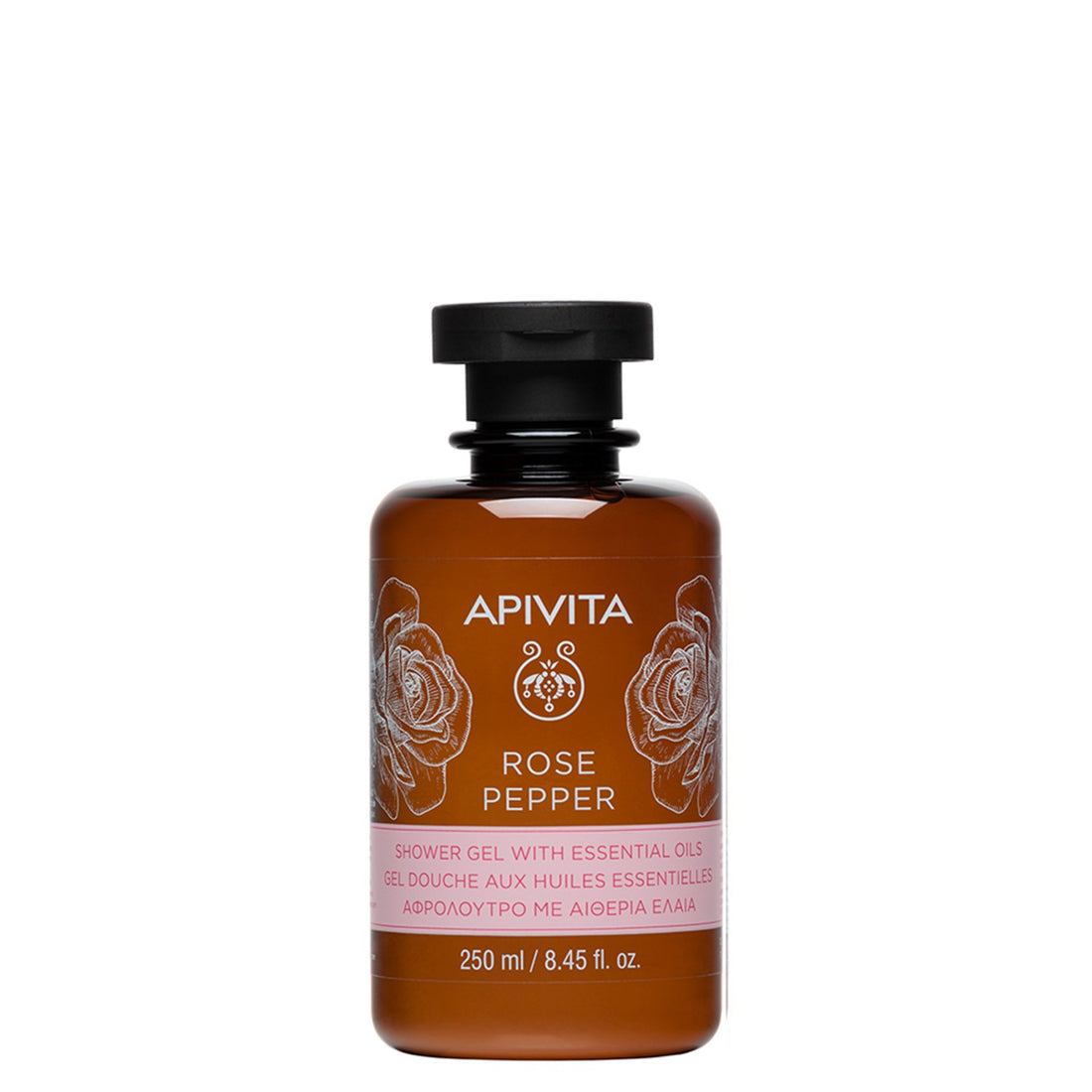 Apivita Rose Pepper Shower Gel With Essential Oils 250 ml
