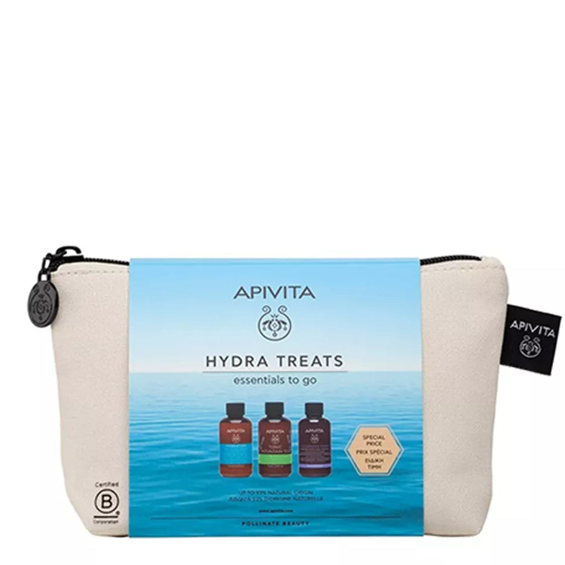 Apivita Hydra Treats Essentials to Go – Travel Kit 3*75 ml