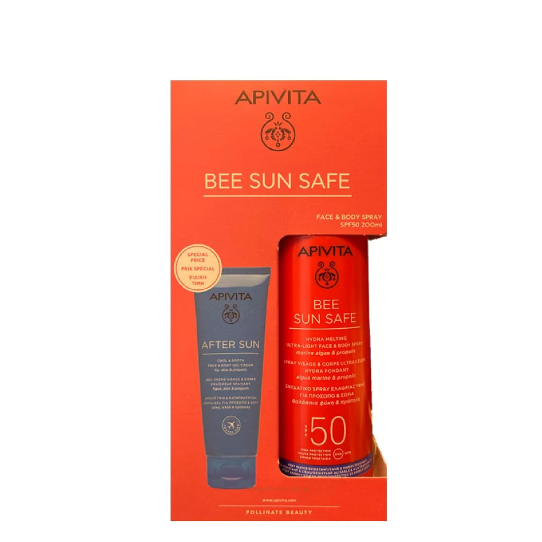 Apivita Bee Sun Safe Spray Spf 50 &amp; After Sun 2*100ml