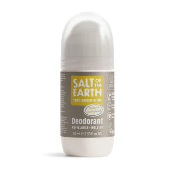 Salt of the Earth Deodorant Roll On Amber + Sandalwood 75ml