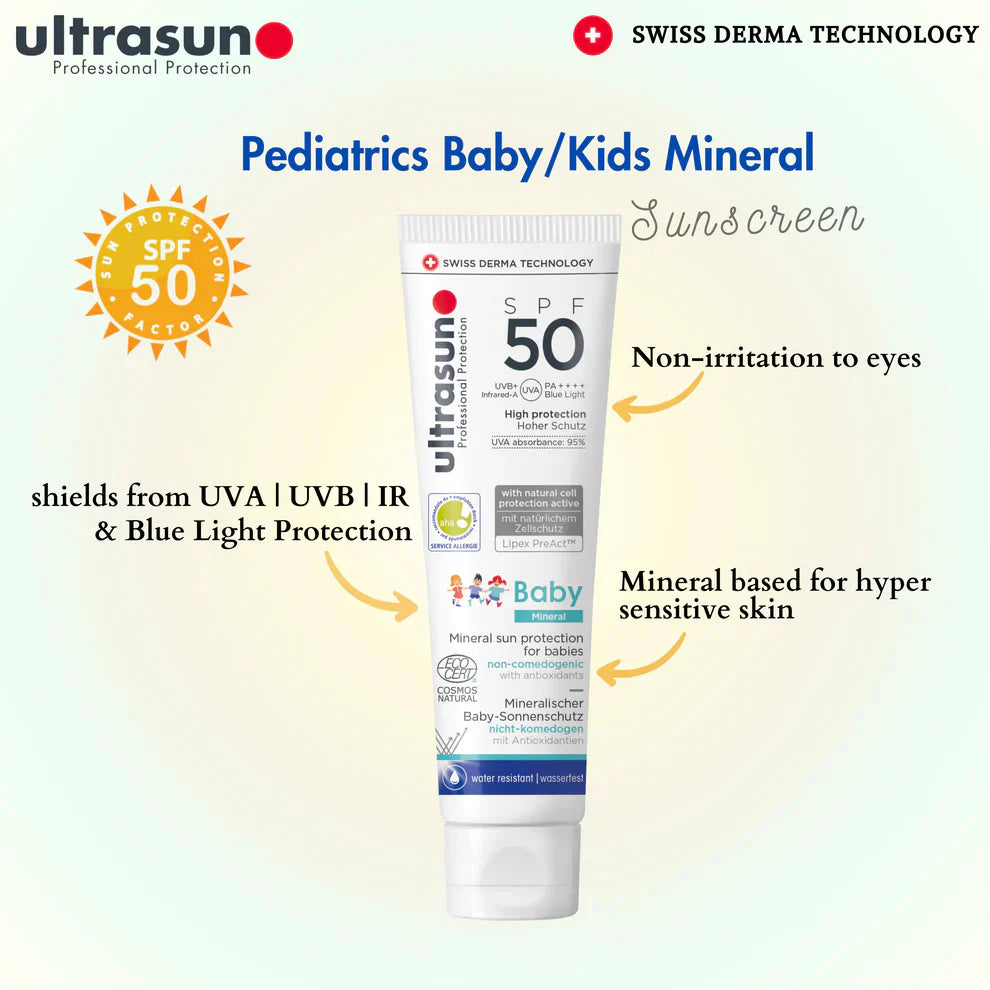 Ultrasun Baby Mineral SPF50+ 100 ml Eco