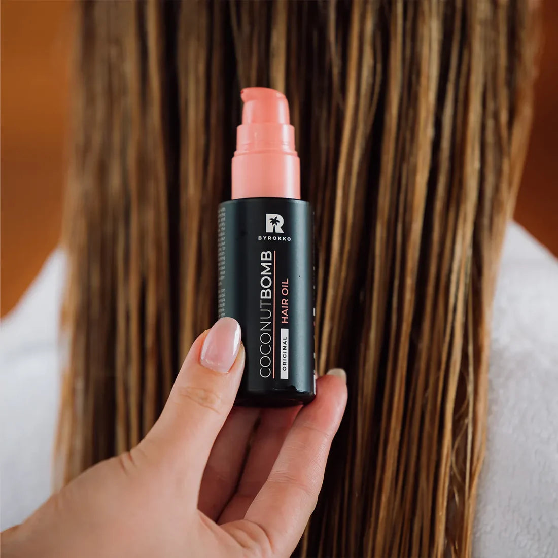 1+1 FALAS Stylpro Root Renew Red Light Hairbrush+ Byrokko Coconut Bomb Hair Oil 50ml