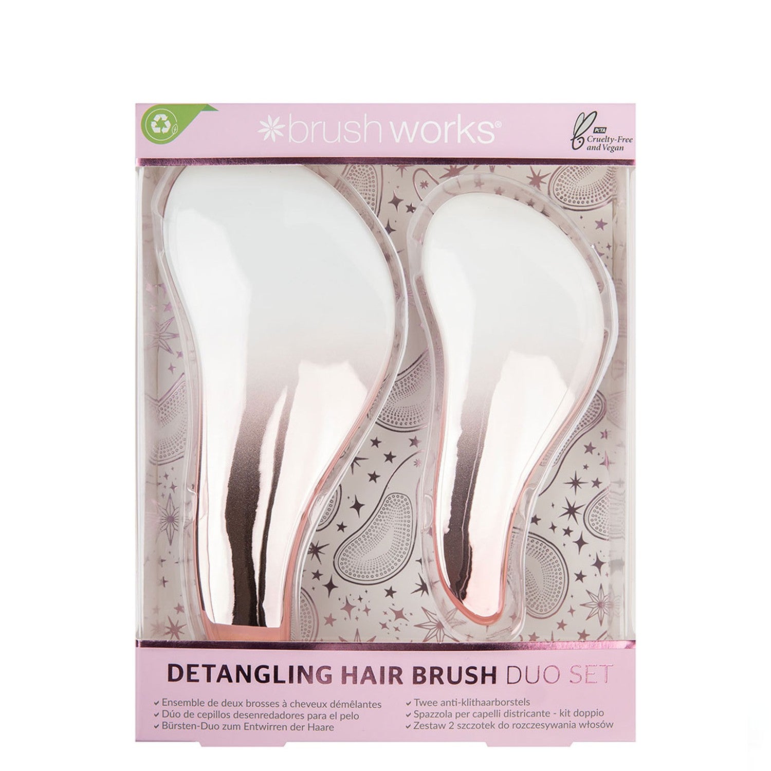 Brushworks Detangling Hair Brush Duo Set