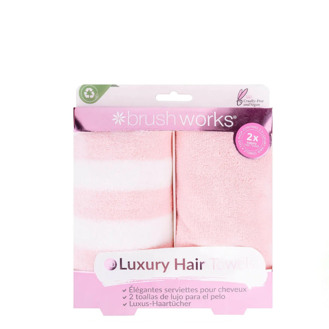 Brushworks Luxury Hair Towels - 2 Pack