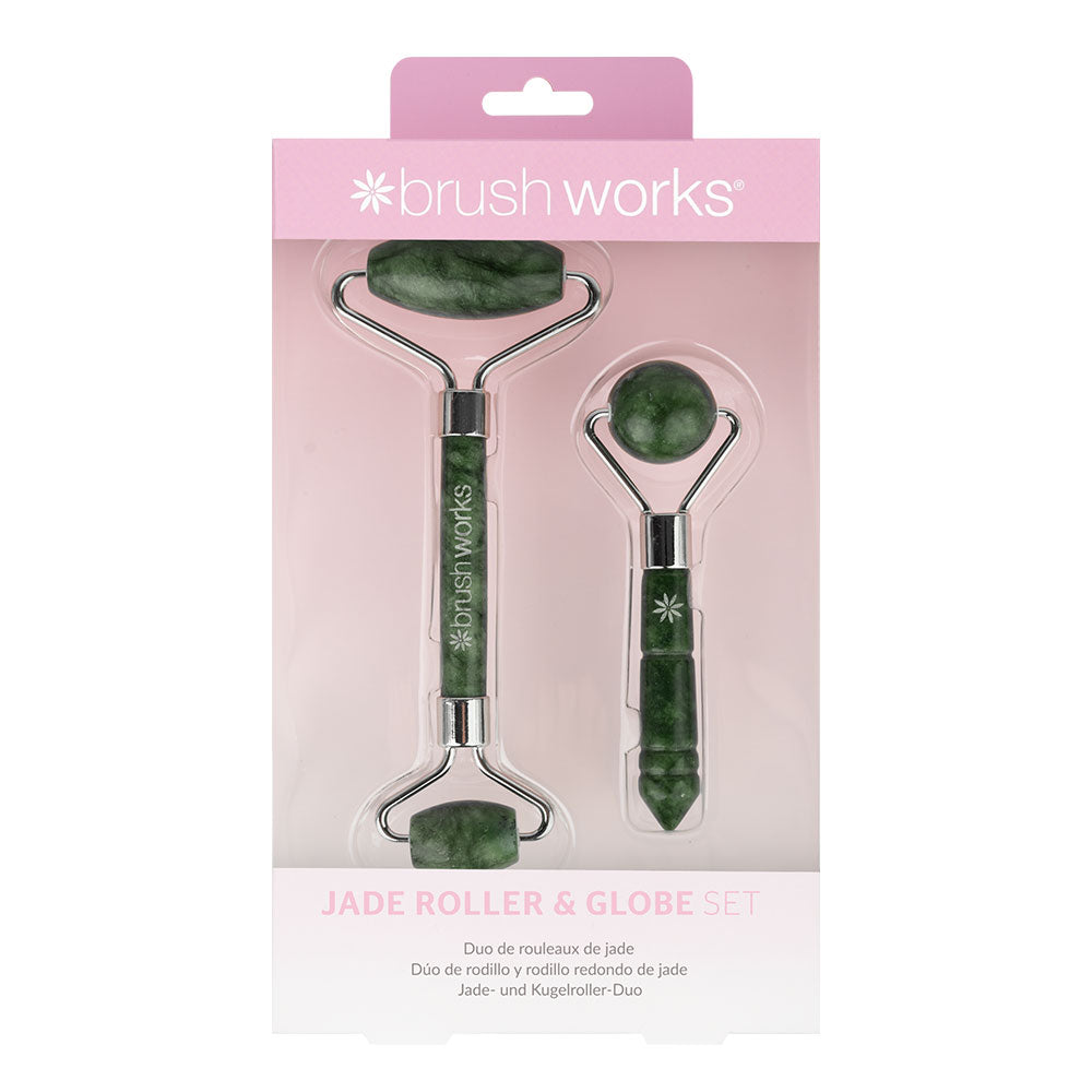 Brushworks Jade Roller &amp; Globe Set