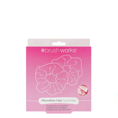 Brushworks Microfibre Hair Scrunchies  2 Pack